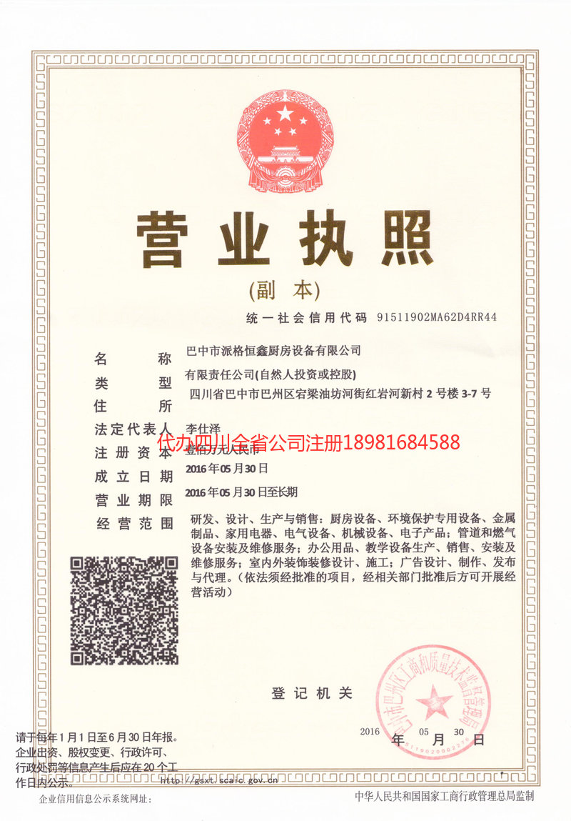 辽宁辽宁派格恒鑫厨房设备有限公司